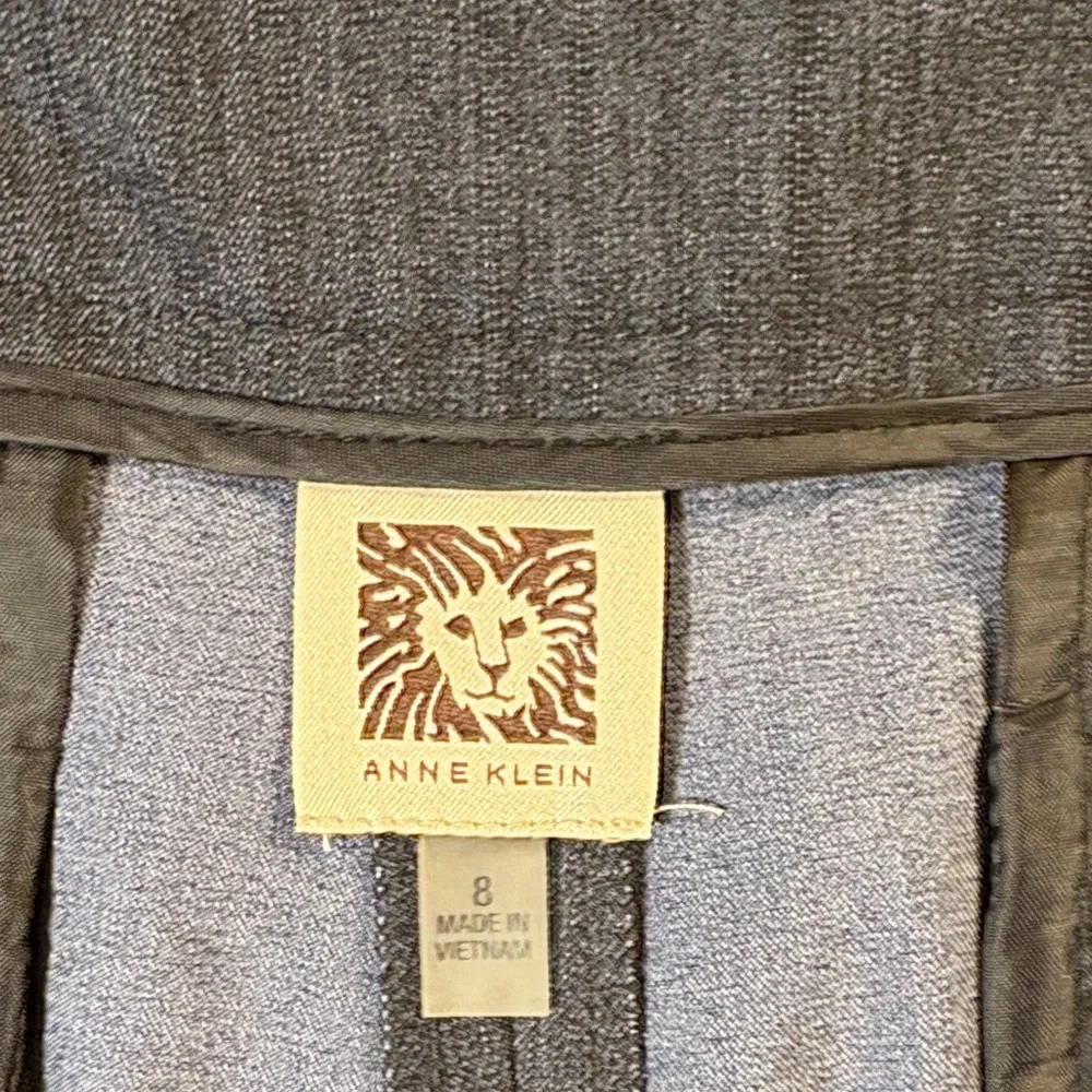 Officecore Anne Klein Navy/Charcoal Heather Pinstripe Career‎ Trousers Size 8